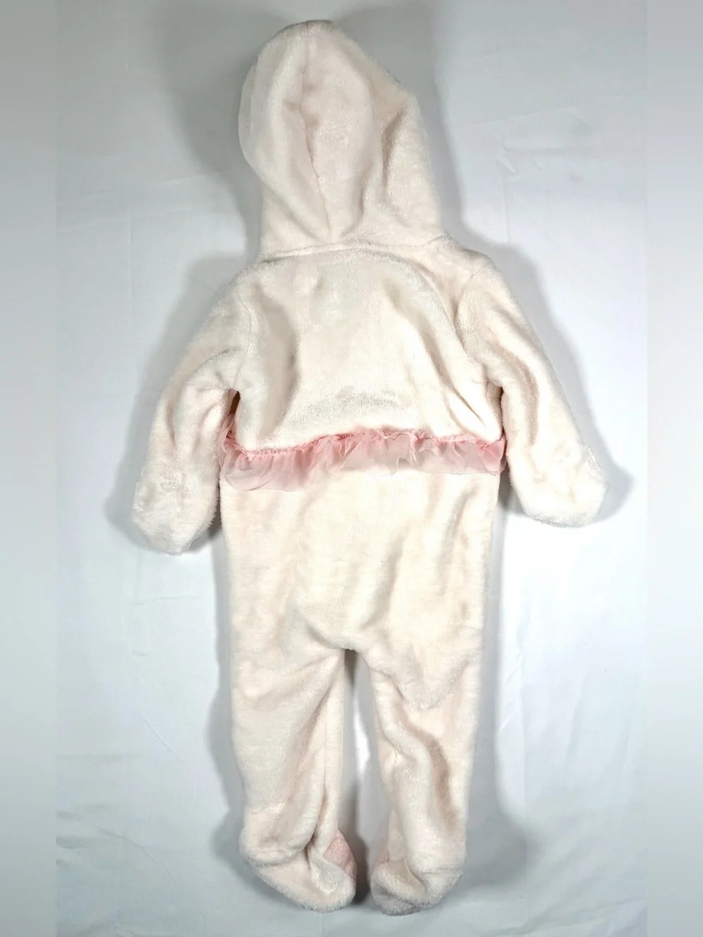 PENELOPE MACK Plush Ballerina Hooded Footed Pram Suit 6-9 Months Baby Girls